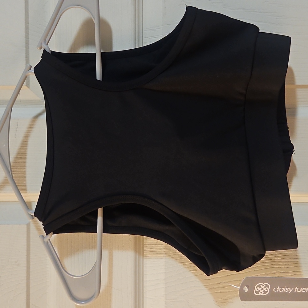 DAISY FUENTES FIT BLACK ZIP UP SPORTS BRA: NEW WITH TAGS: SIZE M - Picture 4 of 4